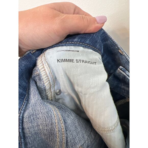 NWT 7 For All Mankind Kimmie Straight Form Fitted Denim Jeans Blue Light Wash - Picture 9 of 11